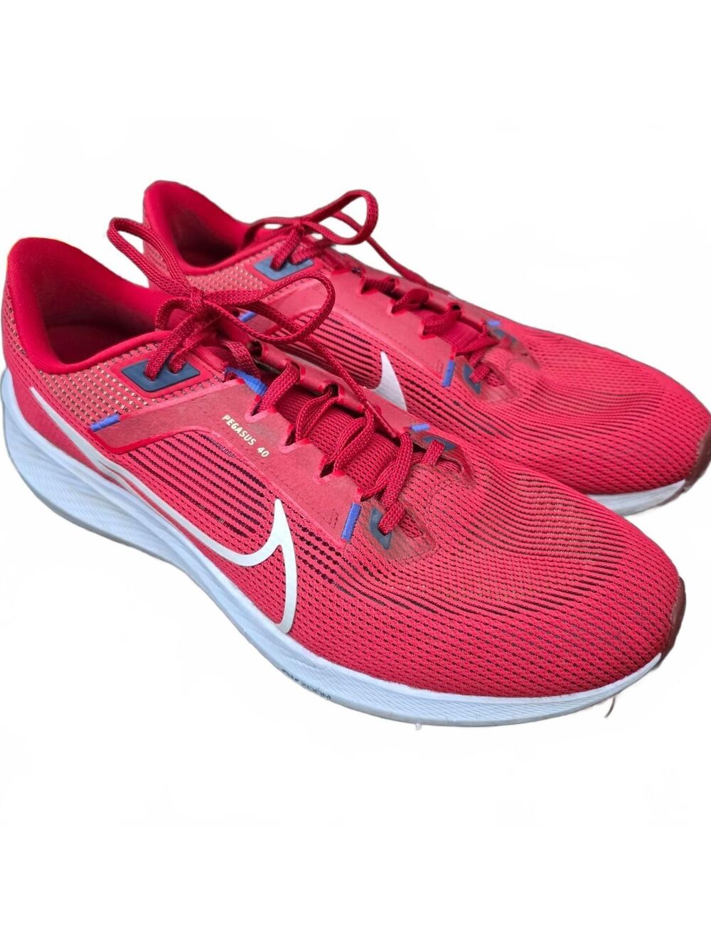 Men's Size 14 Nike Air Zoom Pegasus 40 red running shoes